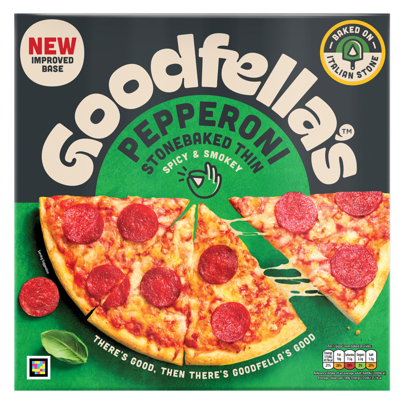 Goodfellas Stone Baked Thin Pepperoni Pizza, 332g