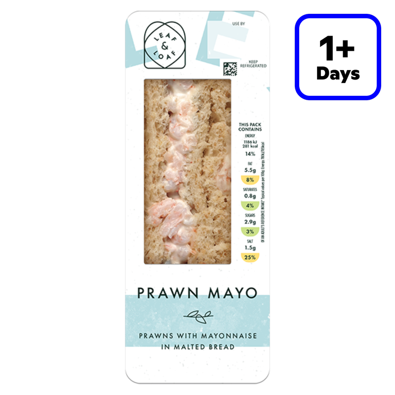 Leaf & Loaf Prawn Mayonnaise Sandwich, 1pcs