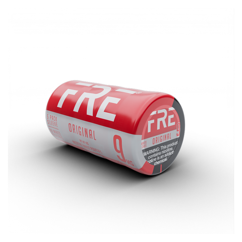 5 Pack Fre Original Nicotine Pouches, 9mg. 