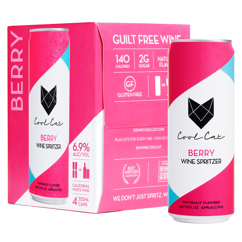 Cool Cat Berry Wine Spritzer 4pk 355ml Can 6.9% ABV