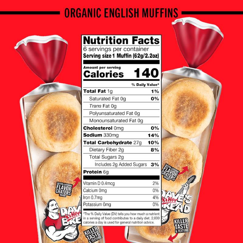 Dave's Killer Bread Classic Organic English Muffins - 6ct/13.2oz