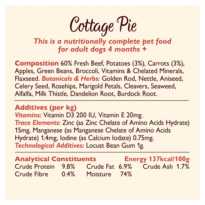 Lily's Kitchen Cottage Pie Dog Food, 150g