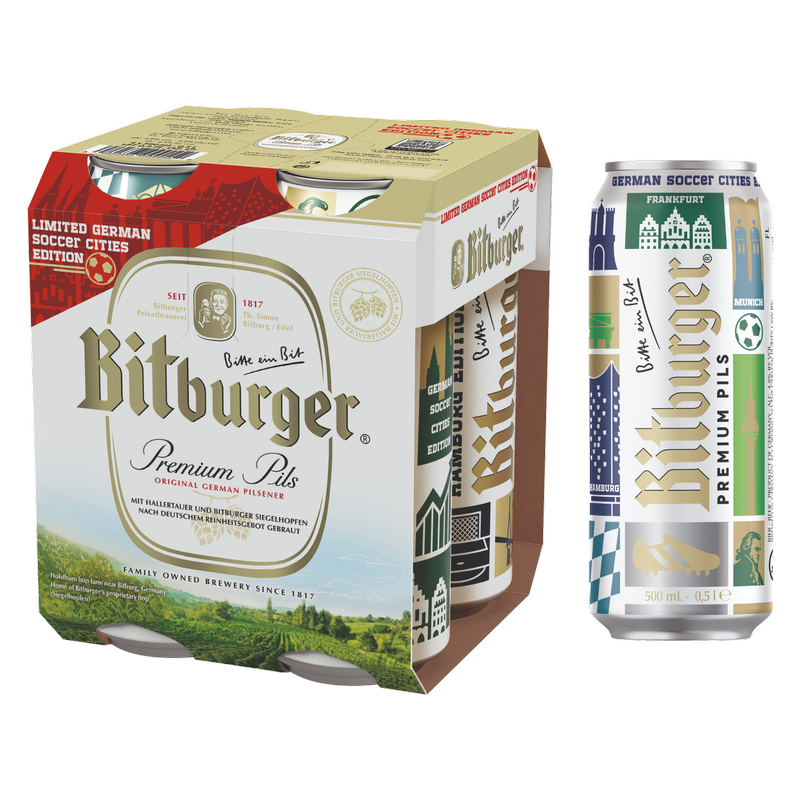 Bitburger Premium Pilsner, 4 x 500ml