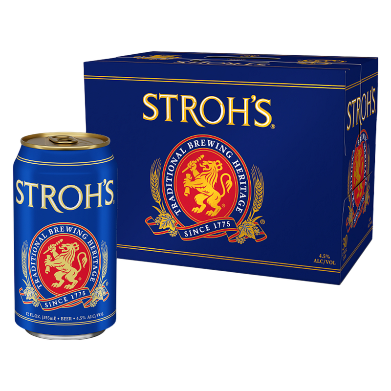 Stroh's 30pk 12oz Can 4.5% ABV