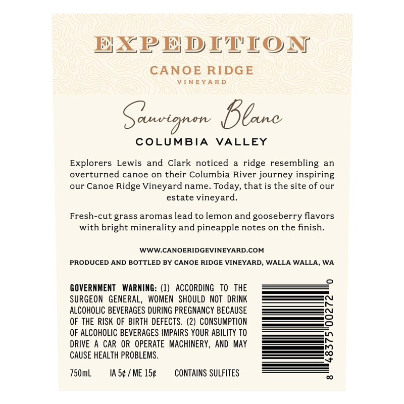 Canoe Ridge Expedition Sauvignon Blanc 750ml