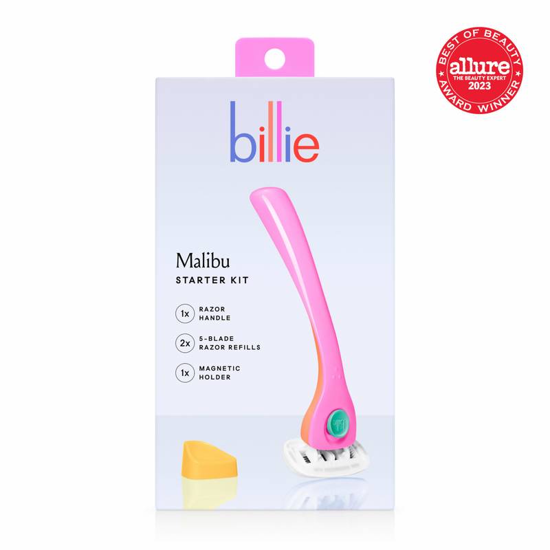 Billie Women’s Razor Kit in Malibu - 1 Handle + 2 x 5-Blade Refills + Magnetic Holder