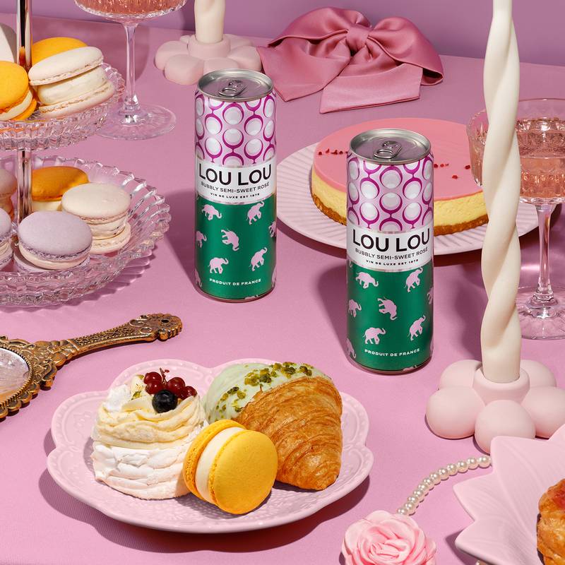 Lou Lou Bubbly Semi Sweet Rose 355ml Can 8.4% ABV