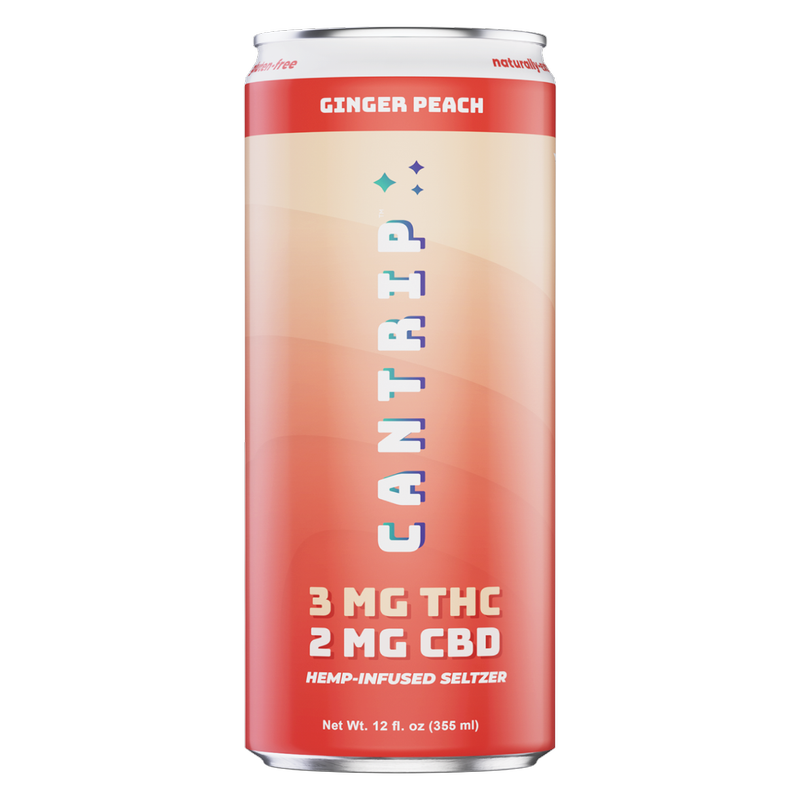 Cantrip Ginger Peach 3mg THC 2mg CBD Seltzer 4pk 12oz Can