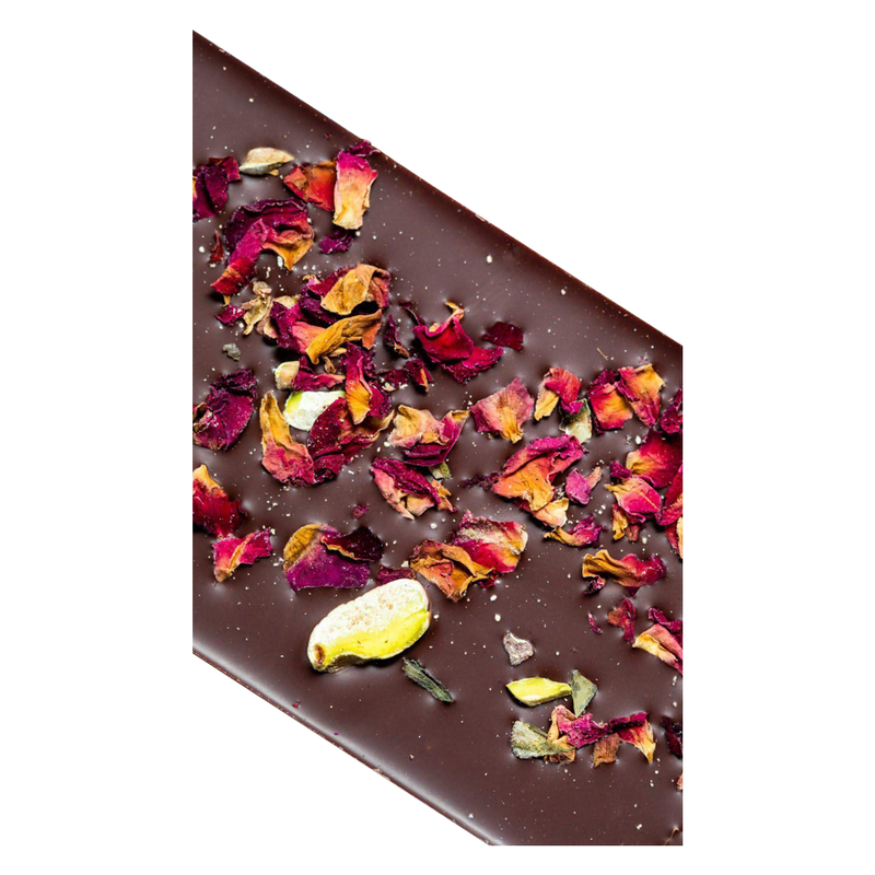 Madhu Chocolate 50% Cacao Rose Pistachio Bar 2.6oz