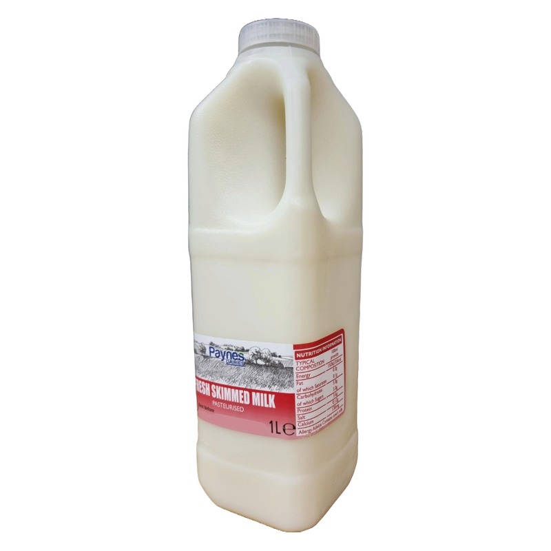 Payne's British Skimmed Milk, 1L