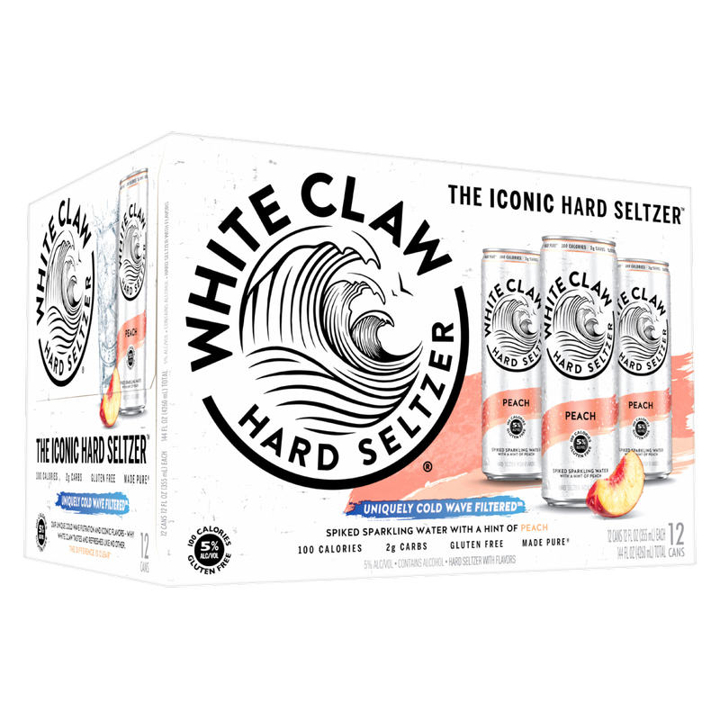 White Claw Peach 12pk 12oz Can 5% ABV