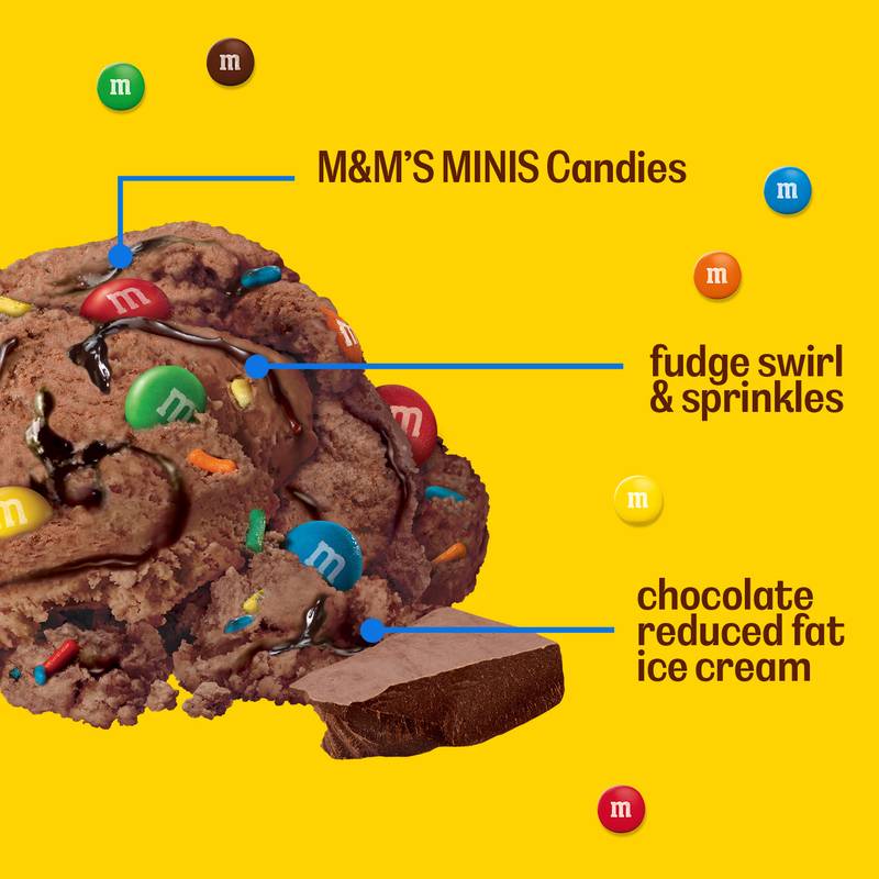 M&M's Chocolate Ice Cream with M&M'S Minis Candies 14oz