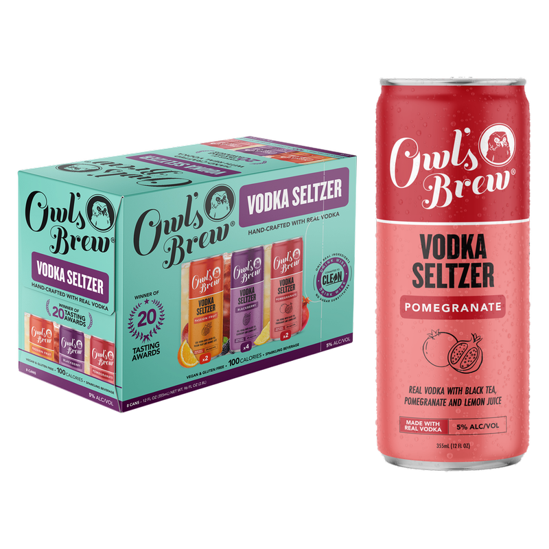 Owl's Brew Vodka Seltzer 8pk 12oz Can 5% ABV