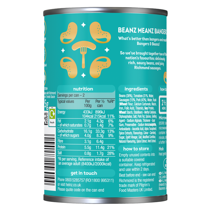 Heinz Beanz & Richmond Sausages, 415g