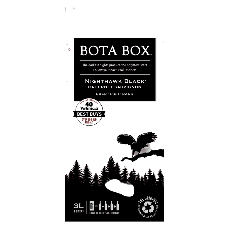 Bota Box Nighthawk Black Cabernet Sauvignon, 3L 13% ABV