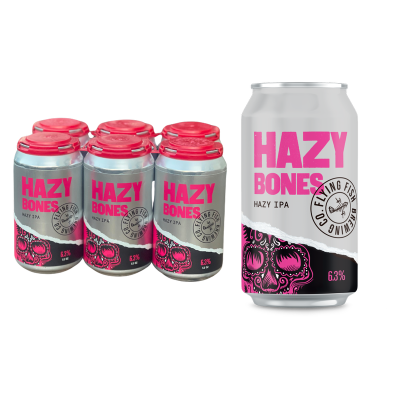 Flying Fish Hazy Bones Hazy IPA 6pk 12oz Cans 6.3% Abv