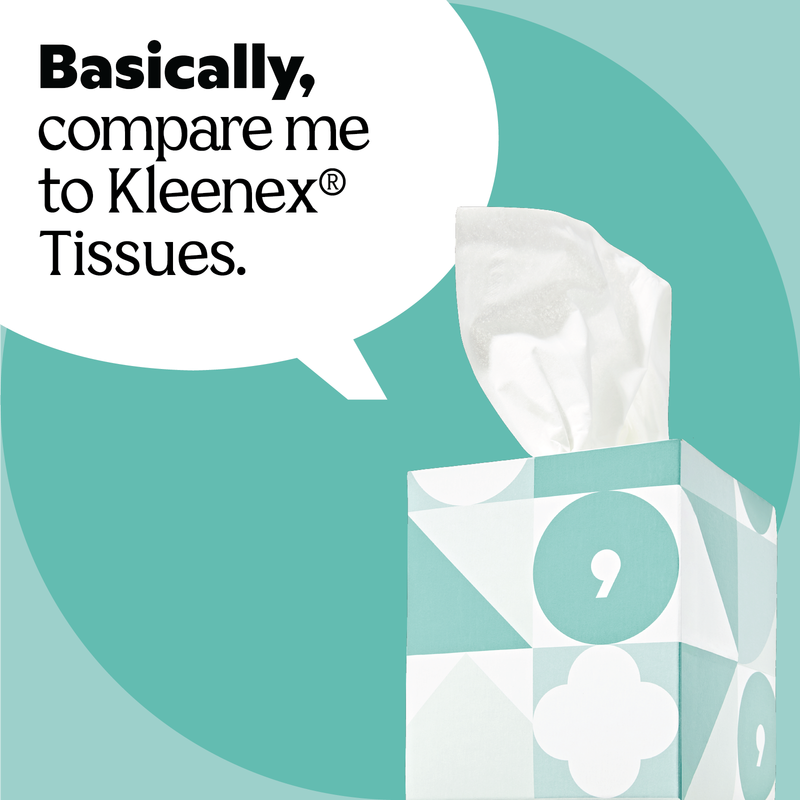 Basically, 80ct Soft Facial Tissues (Pack of 6)