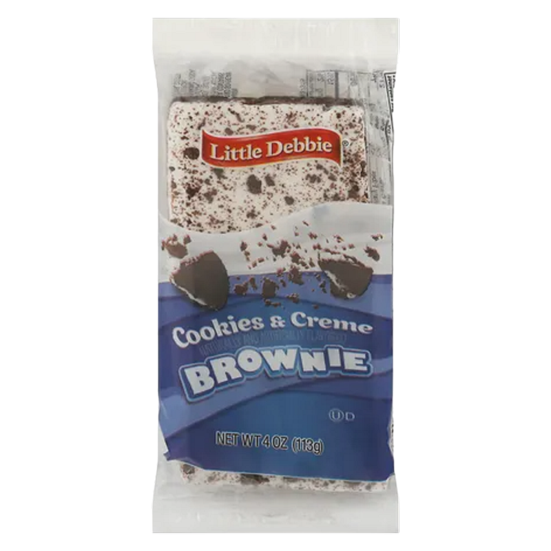 Little Debbie Brownie Cookies & Cream Brownie, 4oz