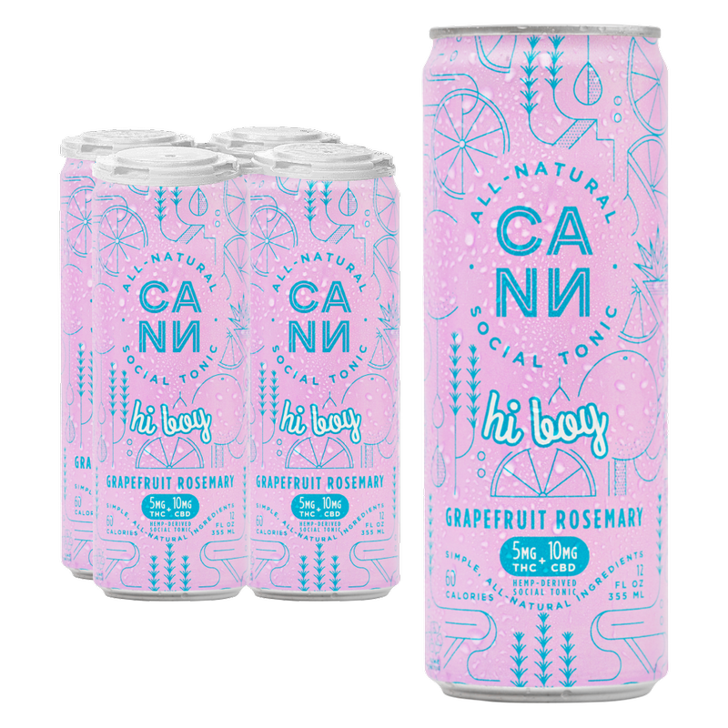 Cann Grapefruit Rosemary 5mg THC 10mg CBD Seltzer 12pk 12oz Can