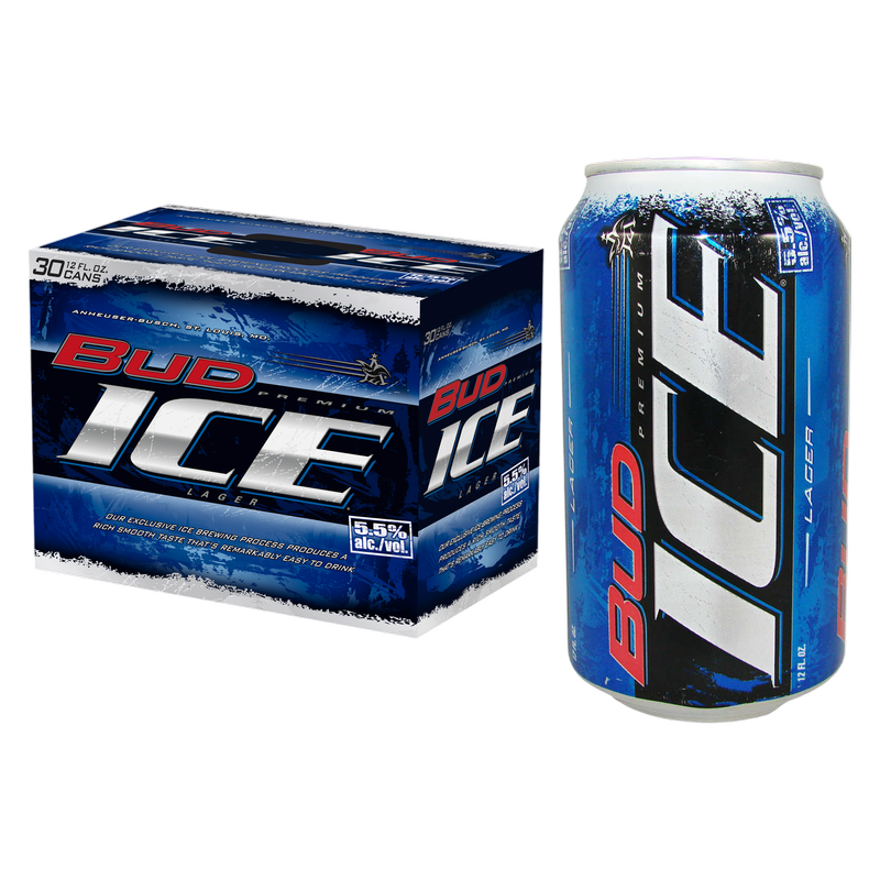 Bud Ice 30pk 12oz Can 5.5% ABV