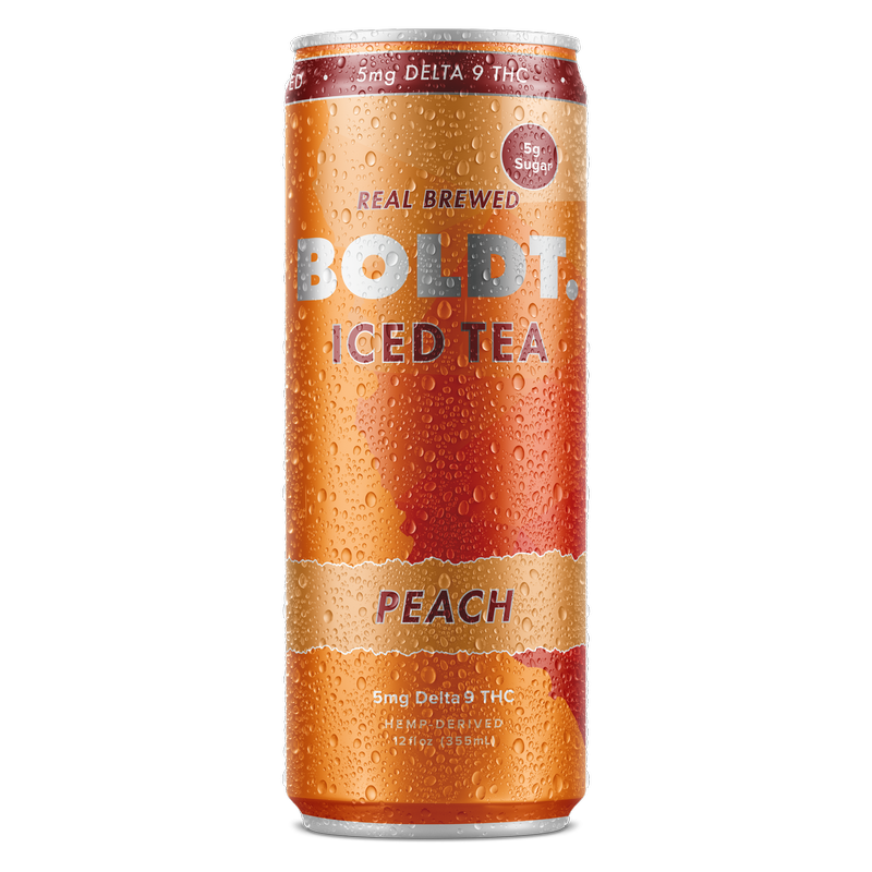 BOLDT 5mg THC Low Sugar Peach Iced Tea 4pk 12oz Can