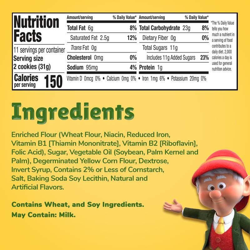 Keebler Vienna Fingers, Crème Filled Sandwich Cookies, Family Size, 14.4 oz