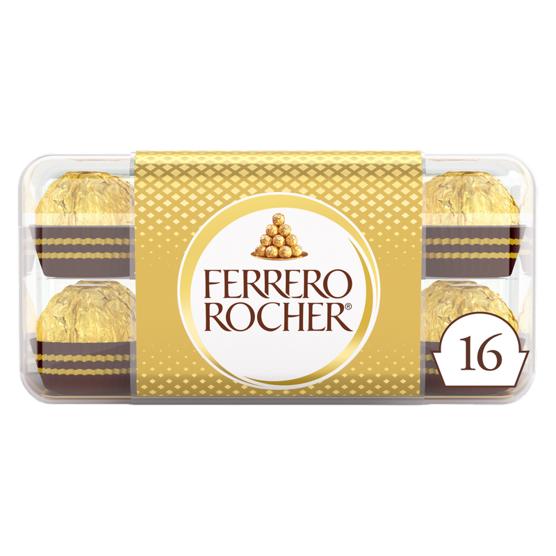 Ferrero Rocher, 16 Count, Premium Milk Chocolate Hazelnut, Chocolates for Gifting, 7 oz
