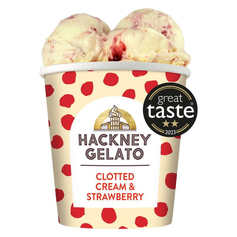 Hackney Gelato Clotted Cream & Strawberry , 460ml