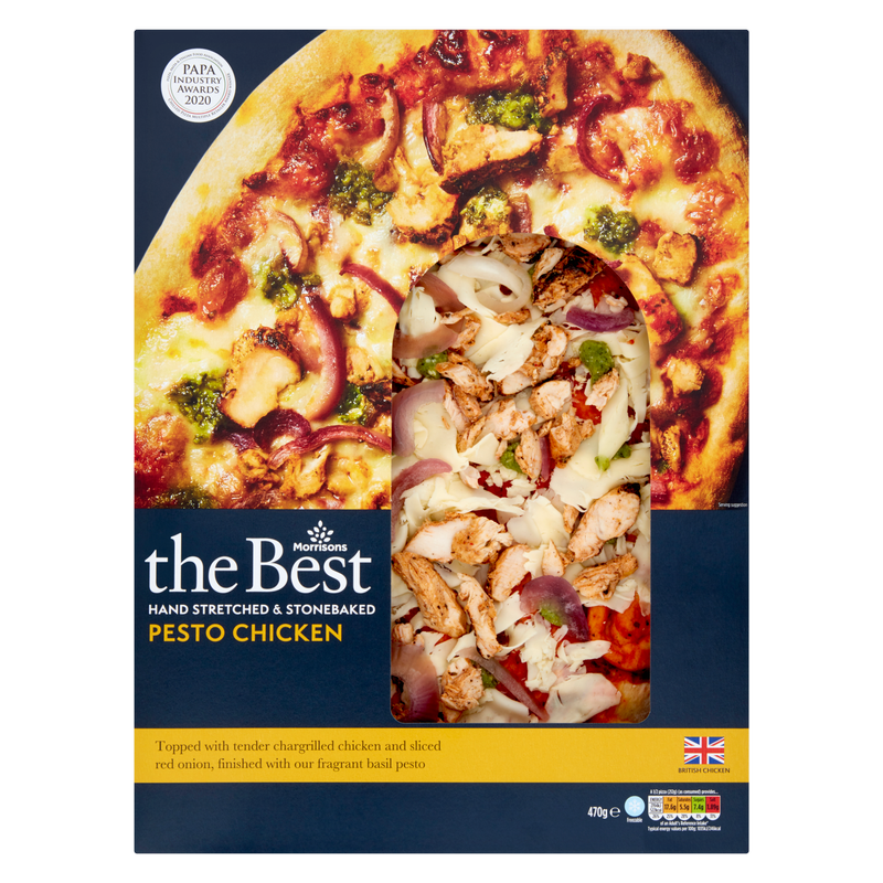 Morrisons The Best Chicken And Pesto Pizza, 470g