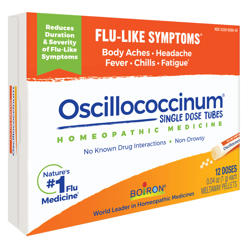 Boiron, Oscillococcinum, Flu-Like Symptoms, 12 Quick-Dissolving Pellets , 0.04 Oz Each