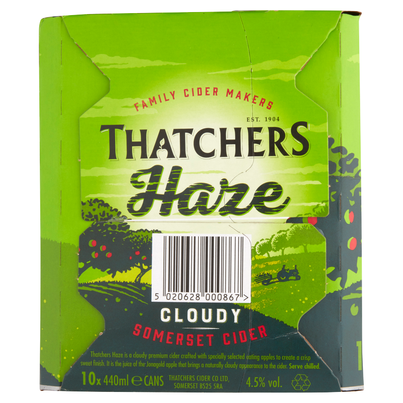 Thatchers Haze Cloudy Cider, 10 x 440ml