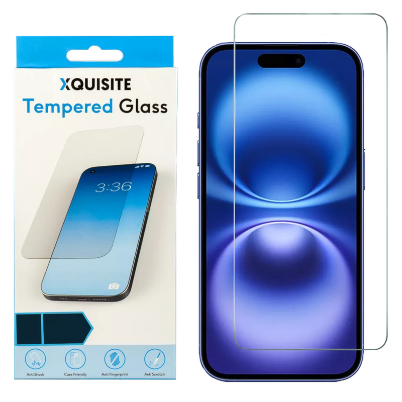 Xquisite 2D Clear Glass Cover Iphone 15 & 16, 1pcs