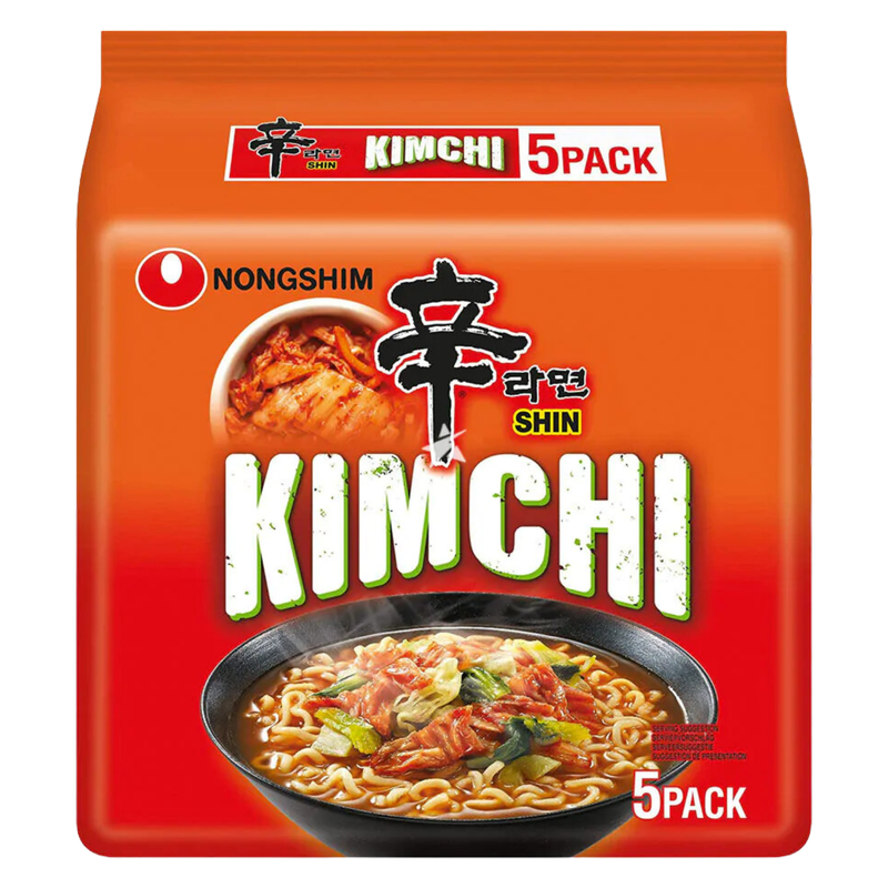 Nongshim Kimchi Ramyun Instant Noodles, 5 x 120g