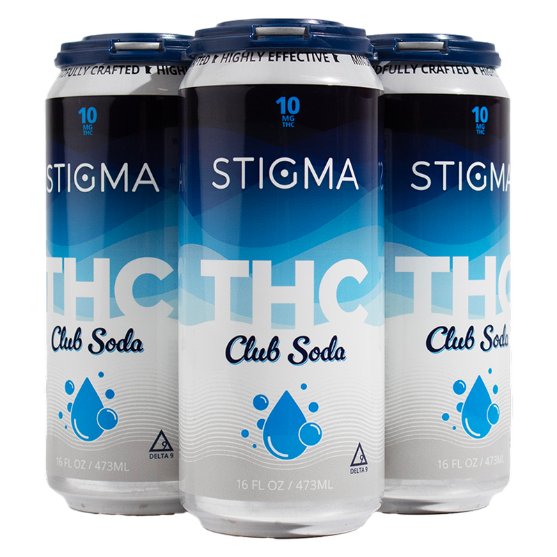 Stigma Club Soda 10 mg THC, paquete de 4 latas de 16 oz