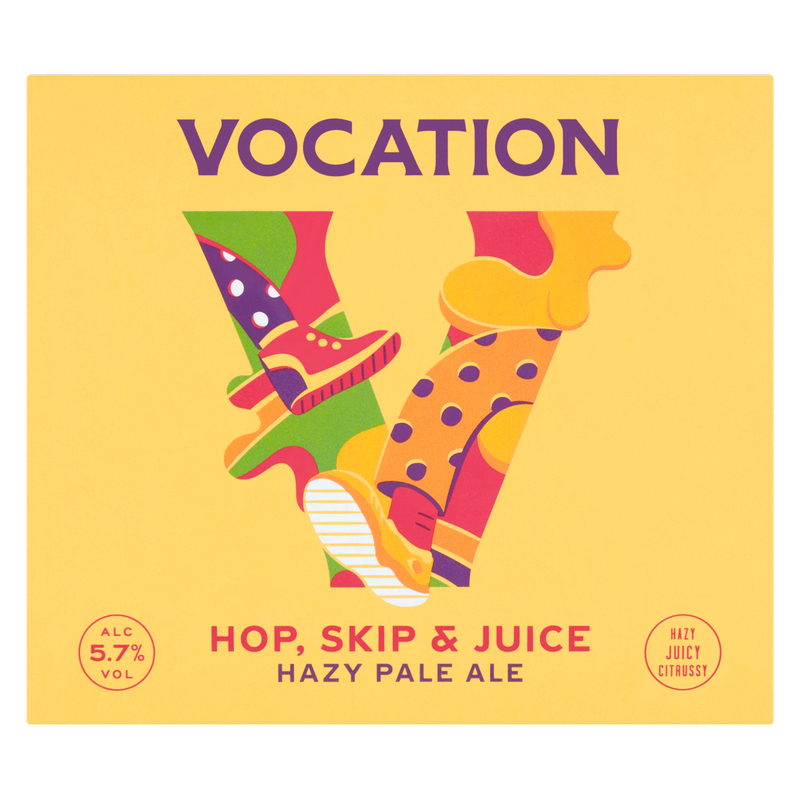 Vocation Hop, Skip & Juice Hazy Pale Ale, 4 x 330ml
