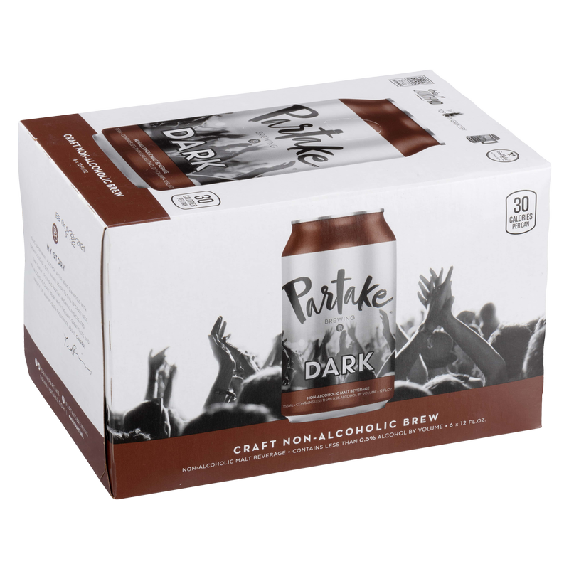 Partake Brewing Dark Non-Alcoholic 6pk 12oz Can 0.5% ABV