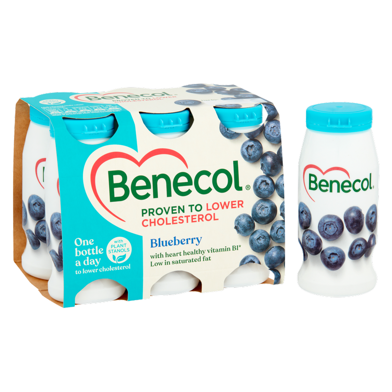 Benecol Blueberry Yogurt Drink, 6 x 67.5g