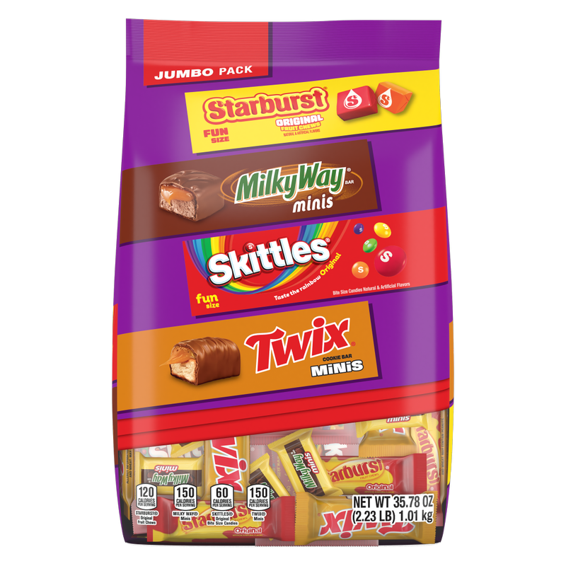 Starburst, MilkyWay, Skittles, & Twix Variety Mix, 70 Pieces