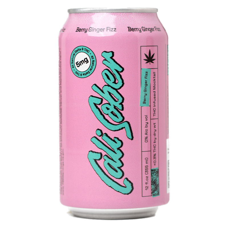 Cali Sober 5mg THC Berry Ginger Fizz 4pk 12oz Can