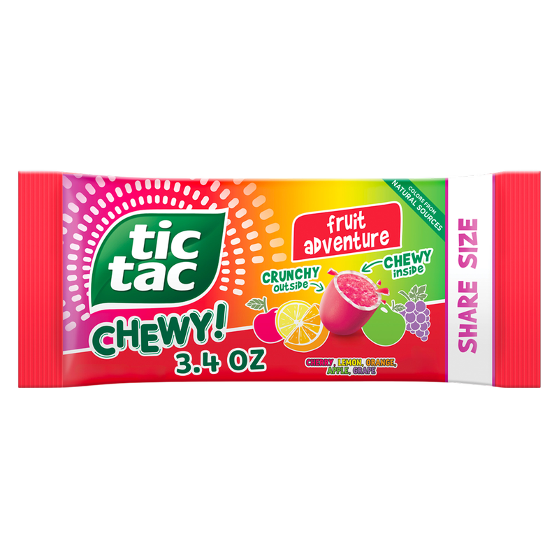 TIC TAC CHEWY! Fruit Adventure Candy, Fruit Candy, 3.4 oz