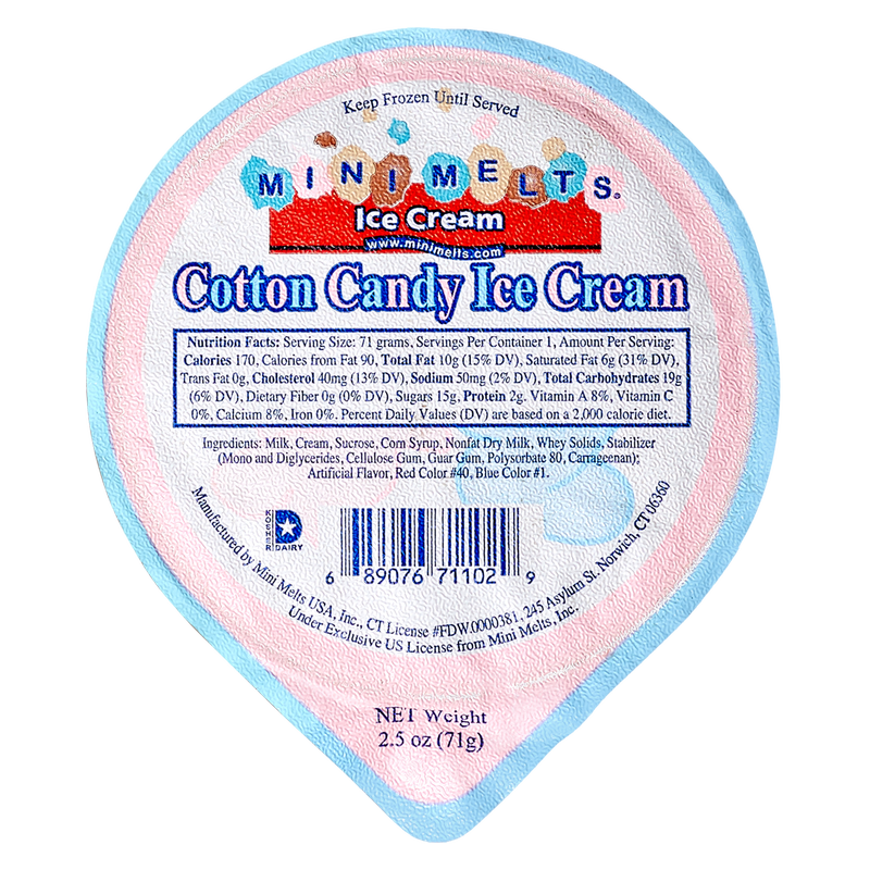 Mini Melts Cotton Candy Ice Cream Cup 1ct