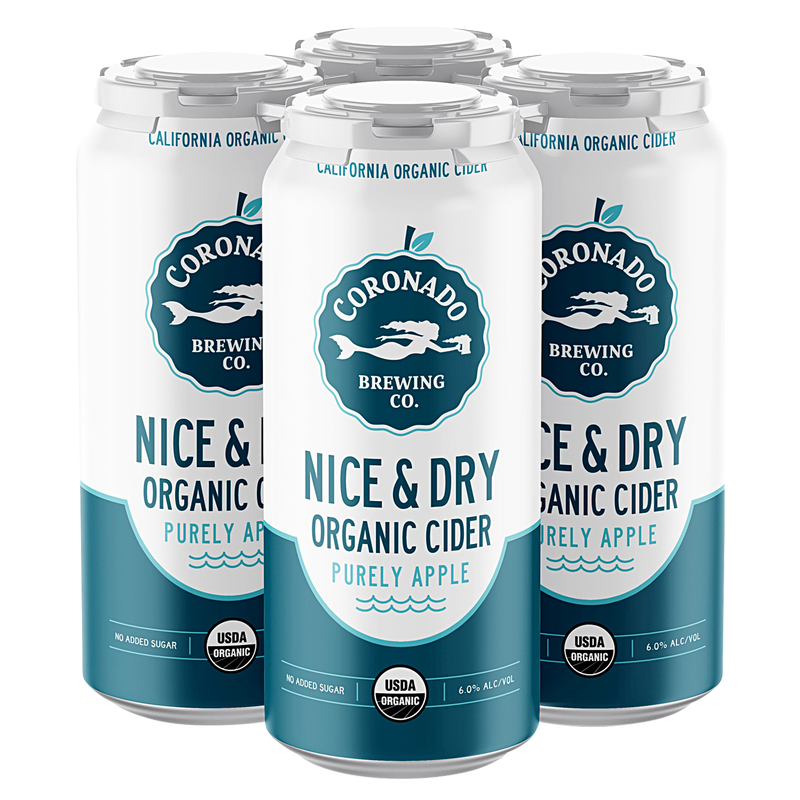 Coronado Brewing Co. Nice & Dry Organic Hard Cider 4pk 16oz Cans
