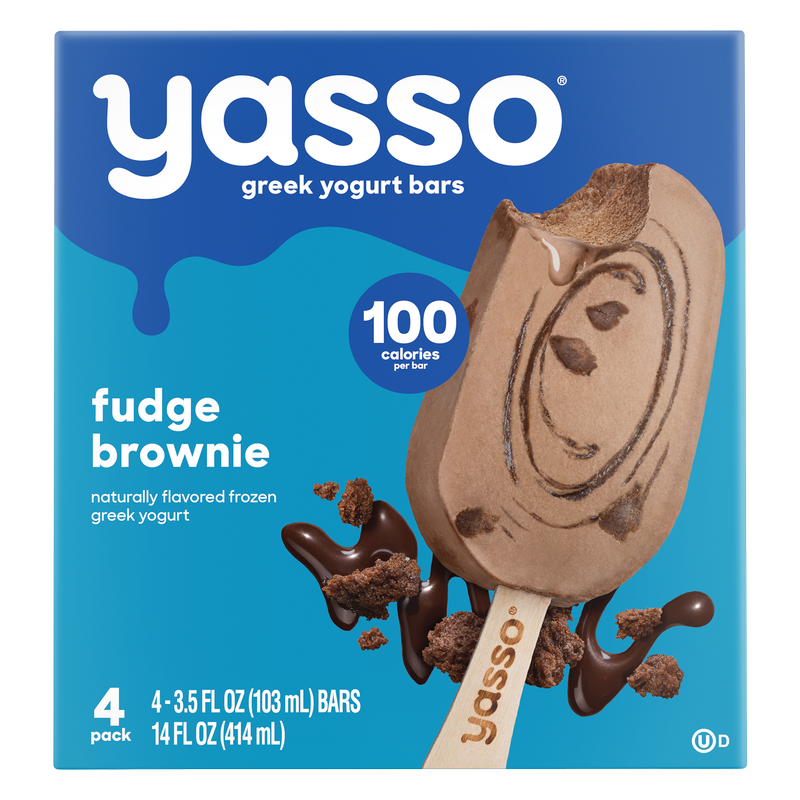 Yasso Frozen Greek Yogurt Fudge Brownie Bar 4ct