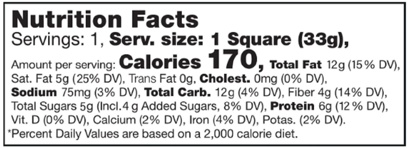 Mid-Day Squares Crunchy Peanut Functional Snack Bar Case12 CT