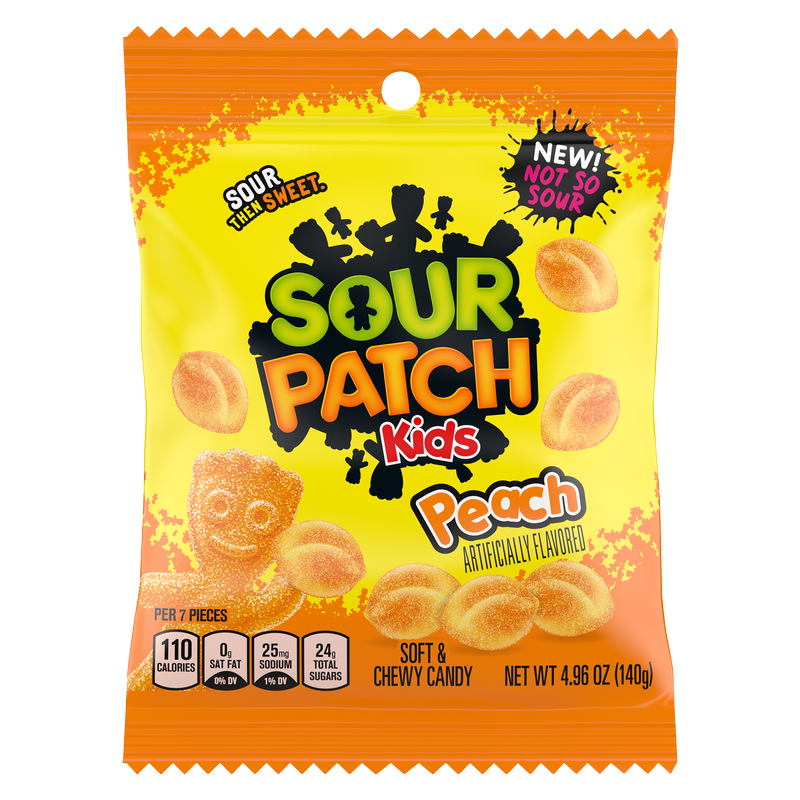 Sour Patch Kids Peach Soft & Chewy Candy 4.96oz