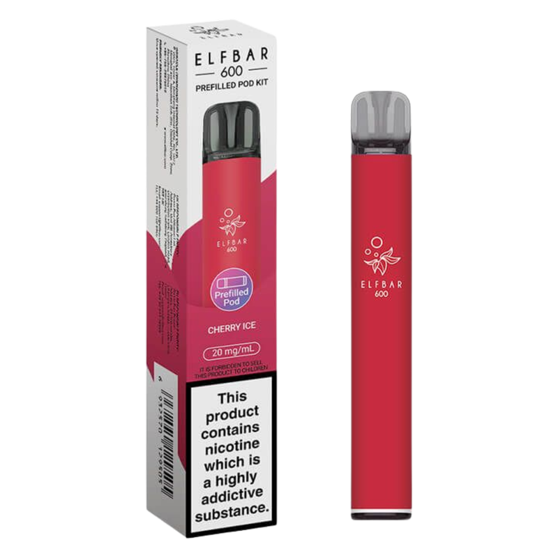 Elf Bar 600 Prefilled POD Kit Cherry Ice 20mg, 1pcs