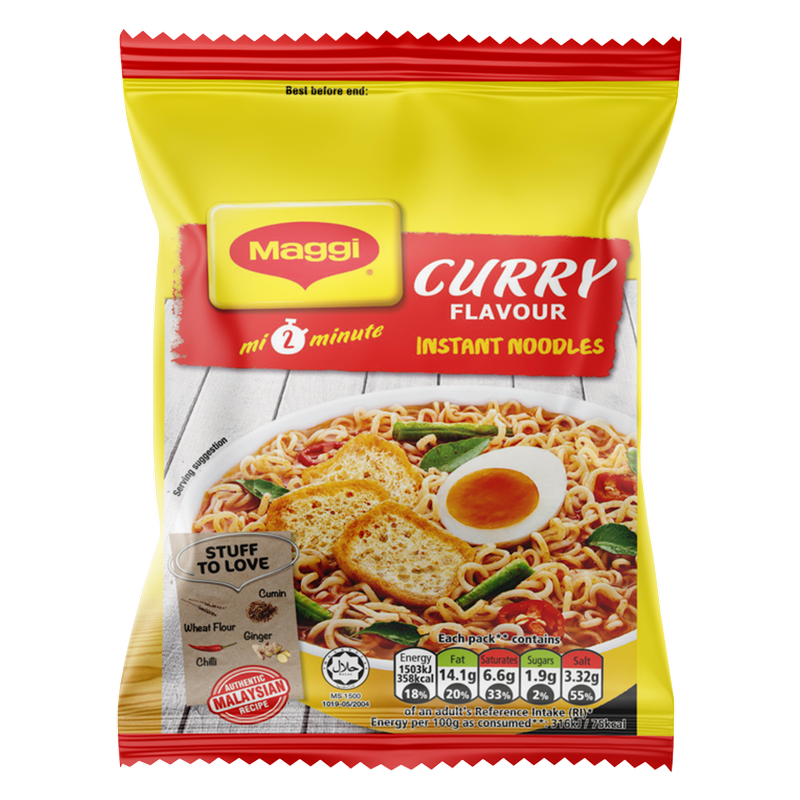 Maggi Curry Flavour Instant Noodles, 79g