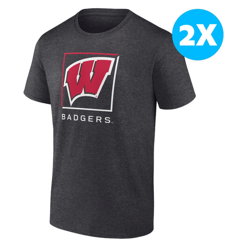 University of Wisconsin Fundamentals Cotton Halved Team Short Sleeve Tee-Size 2XL