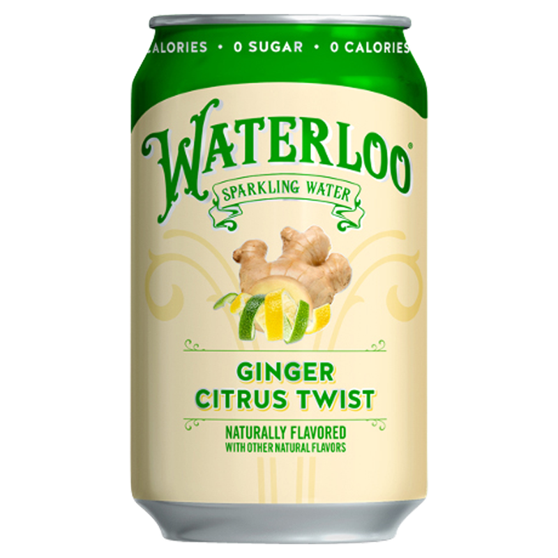 Waterloo Sparkling Water Ginger Citrus Twist Single 12oz Can