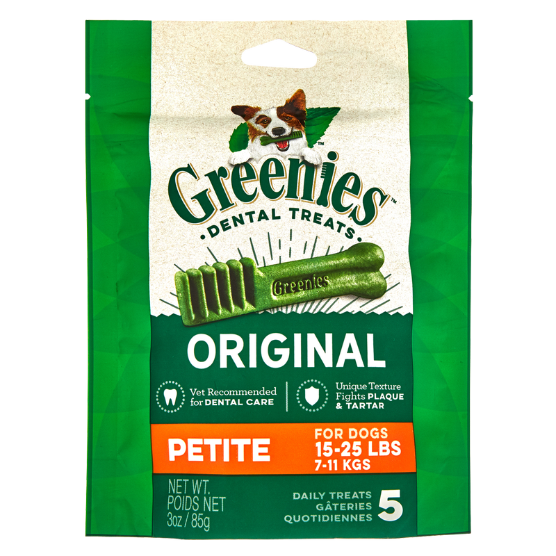 Greenies Dental Dog Treats Petite 5ct 3oz Bag